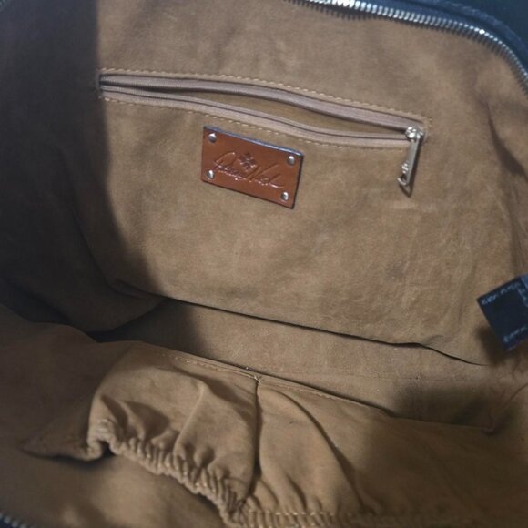 PATRICIA NASH IVY CHAINLINK TOTE Vintage Vegetable Black Large - Picture 3 of 7